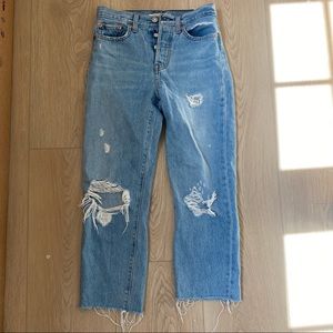 Levi’s Wedgie Straight Distressed Jeans